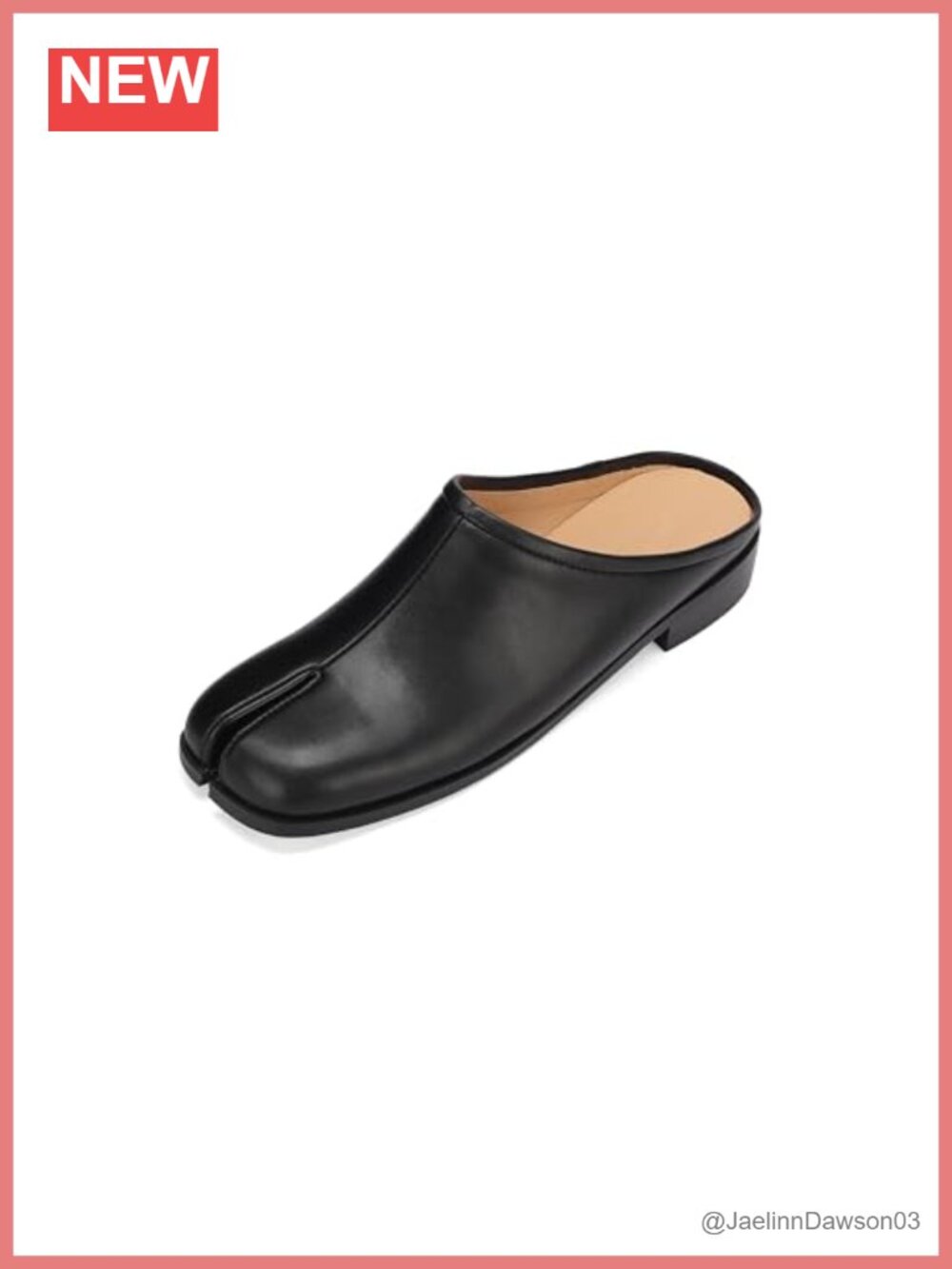 Women's Split Toe Mules Faux Leather Tabi Flats Backless Slip On Shoes